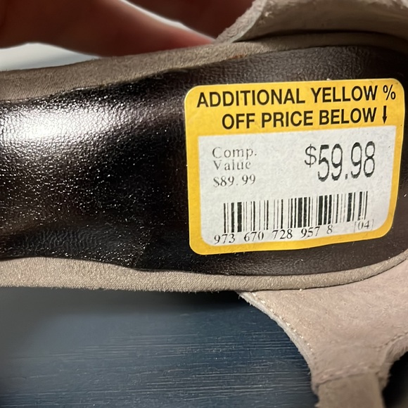 Bleecker & Bond, Taupe Pumps, Crisscross Ankle Straps, Size 6.5, New With Tags - Picture 7 of 10